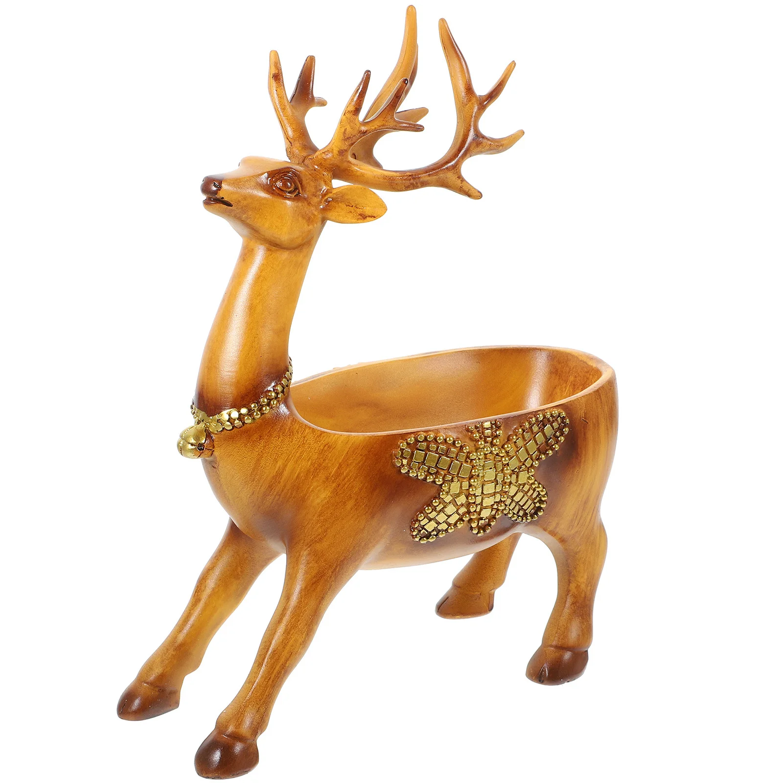 Deer Shaped Resin Storage Box Key Organizer Sundries Container Home Office Decoration Resin Deer Statue Sundries Organizer Box