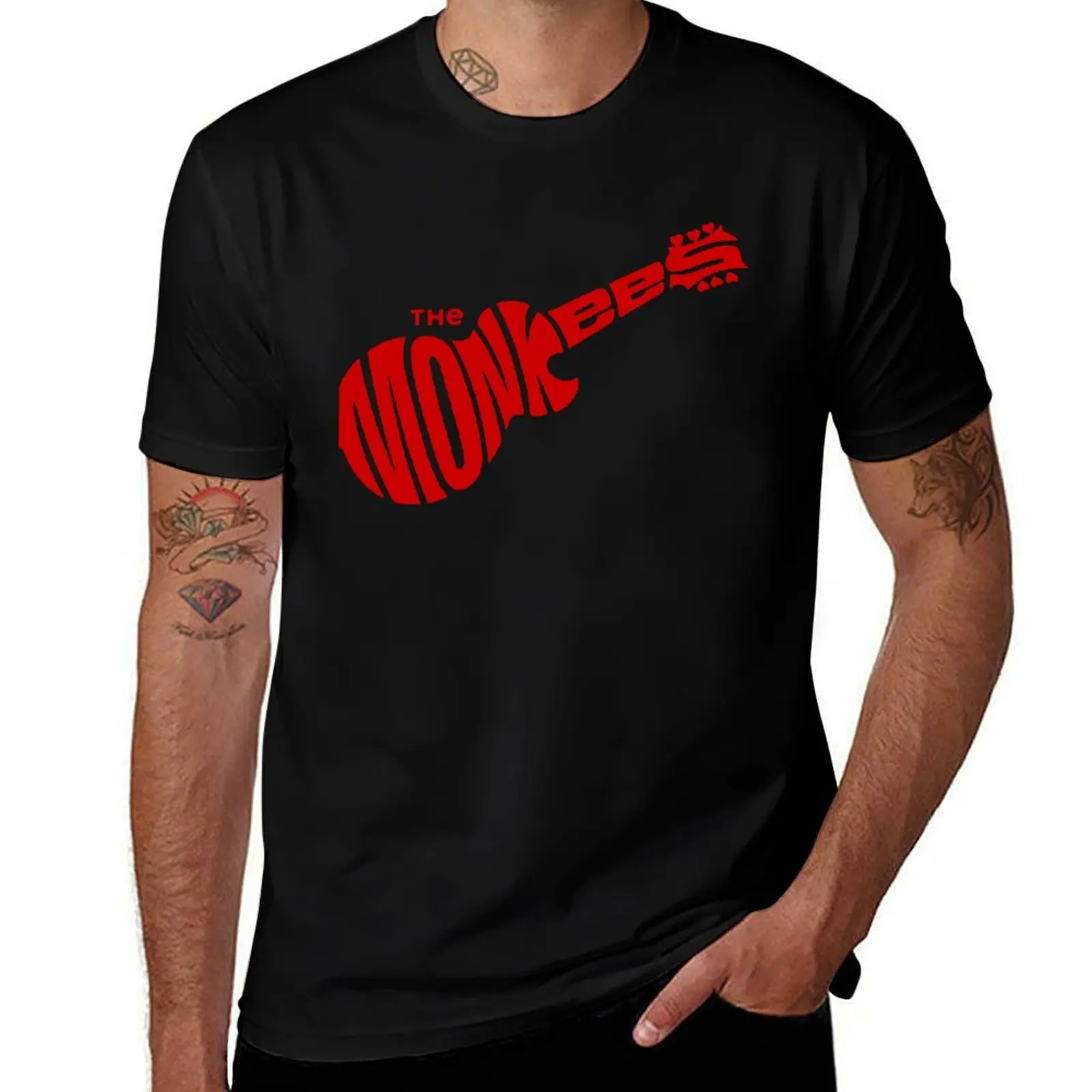 

Red Monkees For Men & Women T-Shirt oversized graphic tee plus sizes T-shirt men