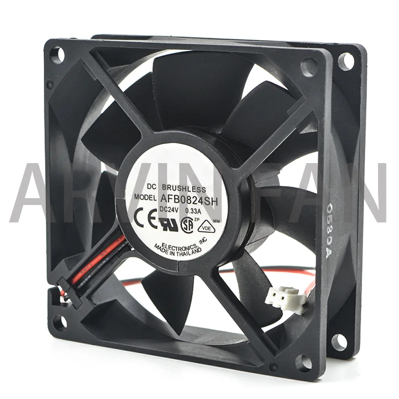 Brand New Original AFB0824SH 8cm 80x80x25mm DC24V 0.33A 2 Lines Double Ball Bearing Large Air Volume Inverter Cooling Fan