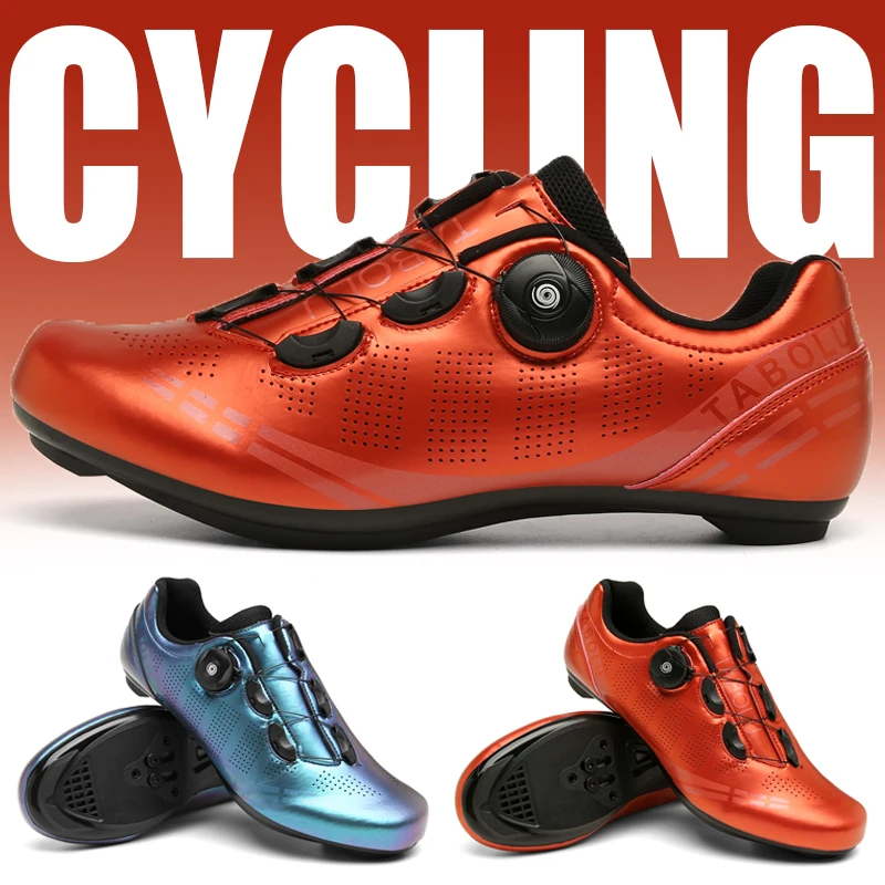 

Stylish men's and women's shoes Quality Breathable rotary buckle cycling shoes Road sole speed cycling sneakers with lock