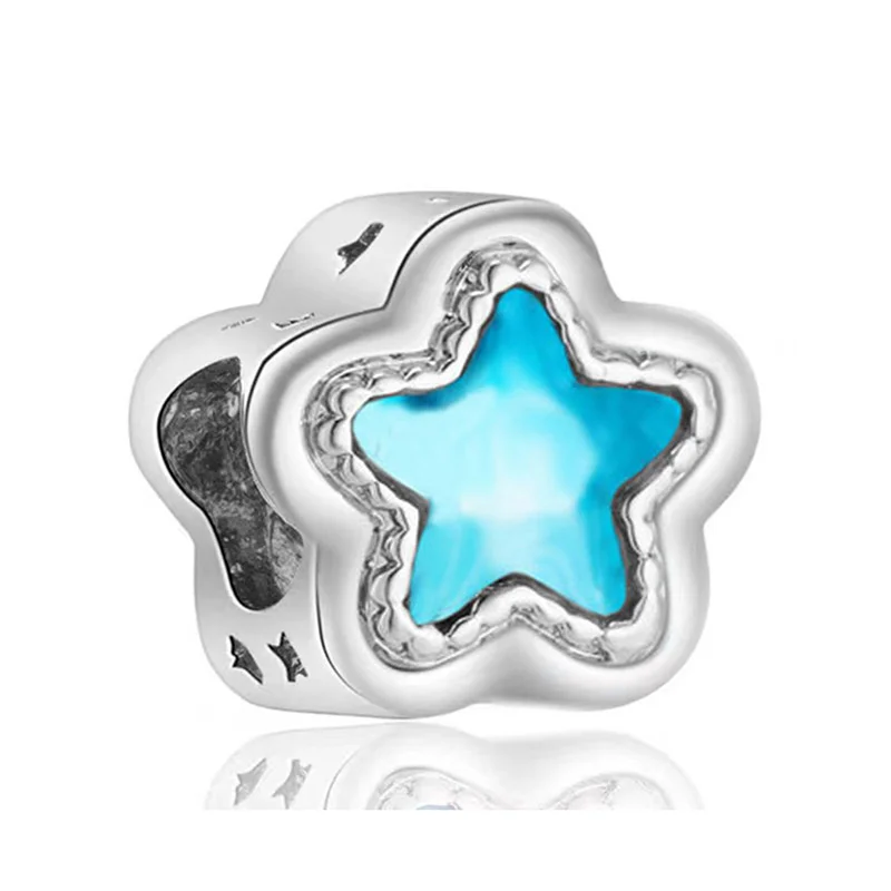 

Light Blue Sailboat Heart Silver Plated Charm Pendant Alloy Beads Bracelet Necklace Set for Women DIY Jewelry Accessories