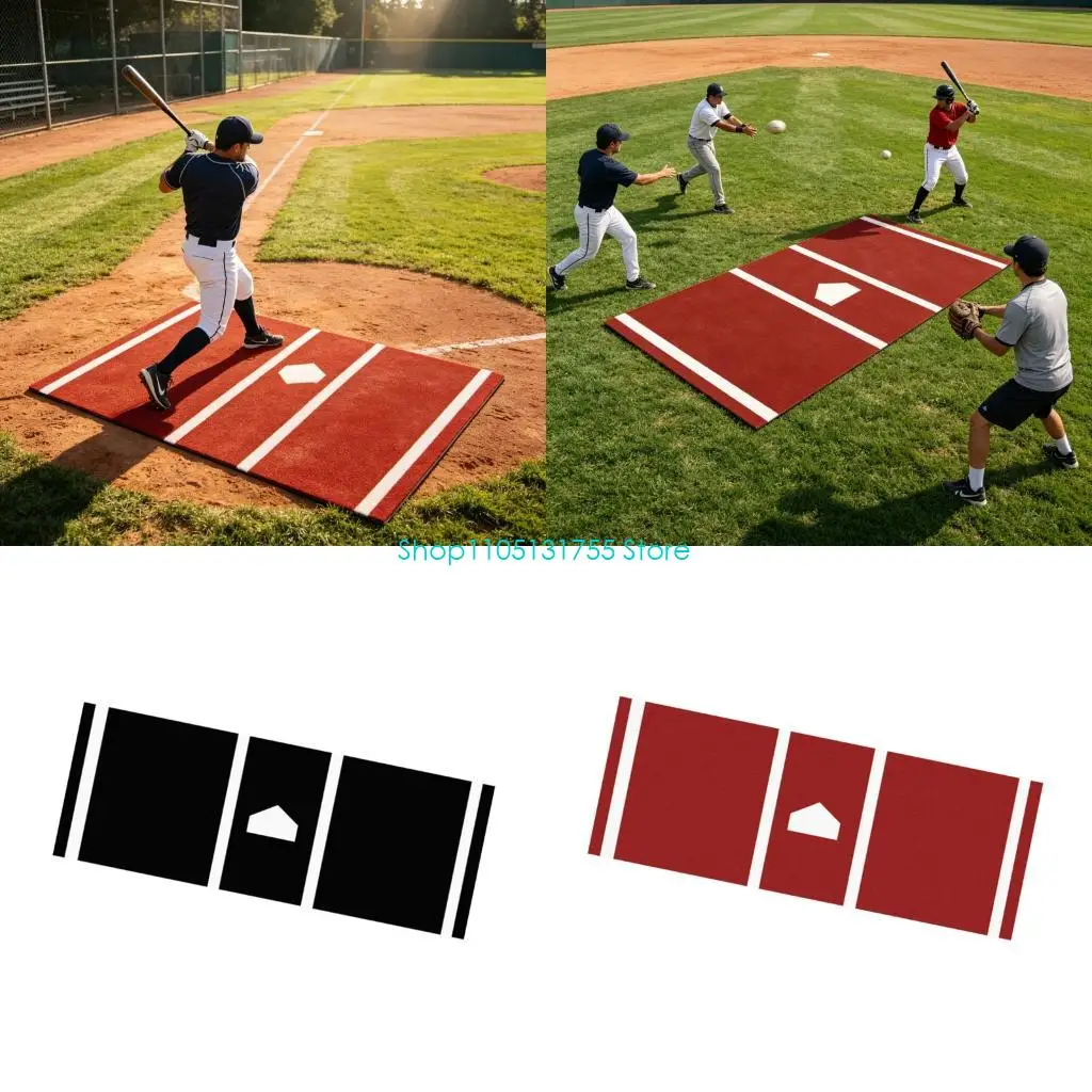 k0ef-しっかりホールド野球トレーニングマット、正確な位置合わせガイド付き