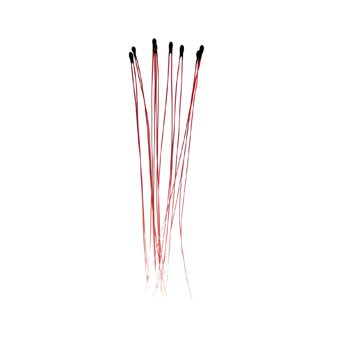 NTC 10K thermistor B3950 with red enameled wire MF52 - dedicated temperature sensor for thermometers.