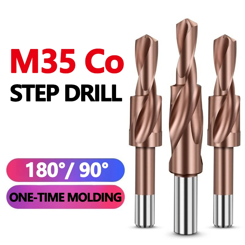 

Кобальт M35, содержащий ступенчатое сверло из быстрорежущей стали, чугун, нержавеющая сталь, сверло с потайной головкой из пресс-формы, сверло с потайной головкой