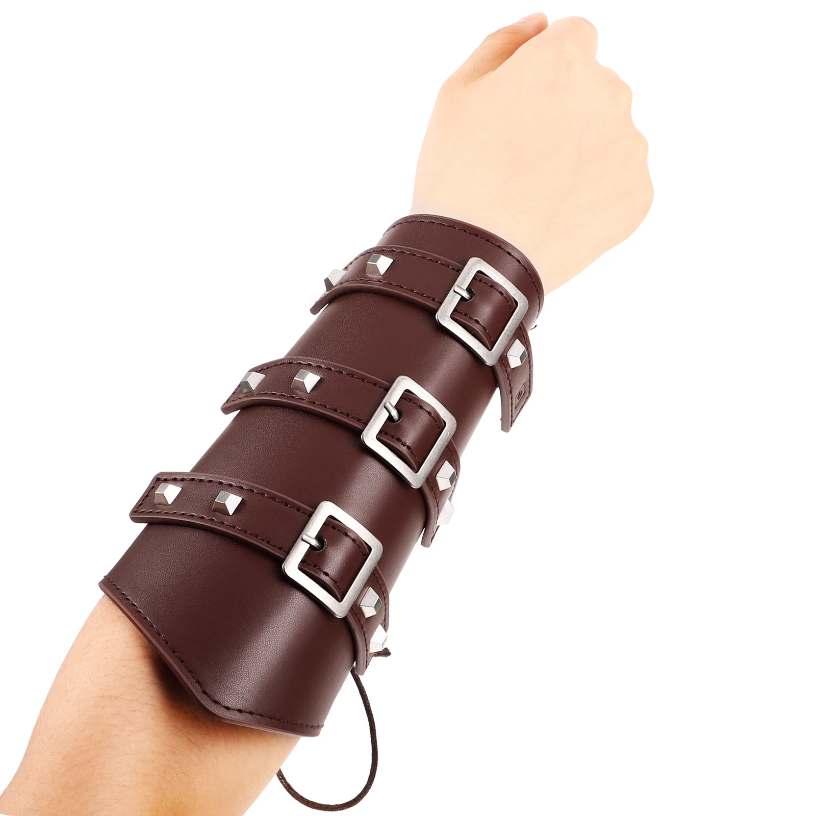 

Arm Guards Bracers Punk Style Medieval Costume Wristband Artificial Retro Riding Party Accessory For Men Women