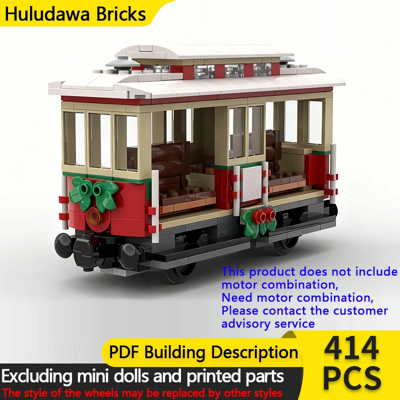 

Модель городского автомобиля MOC, строительные кирпичи, рождественский светильник, вагон, модульная технология, детские праздничные подарки, сборка игрушек, костюм