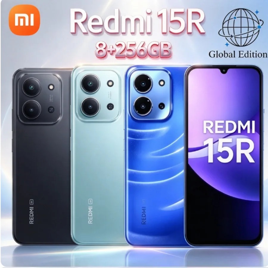 Redmi 15R 5G Phone 2026 Latest Global Version 8GB+256GB High Memory Mobile Device