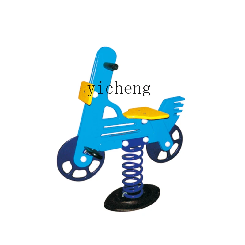 

Tqh Outdoor Park Community Playground Children Spring Rocking Horse Plastic Spring the Hokey Pokey Toy Trojan