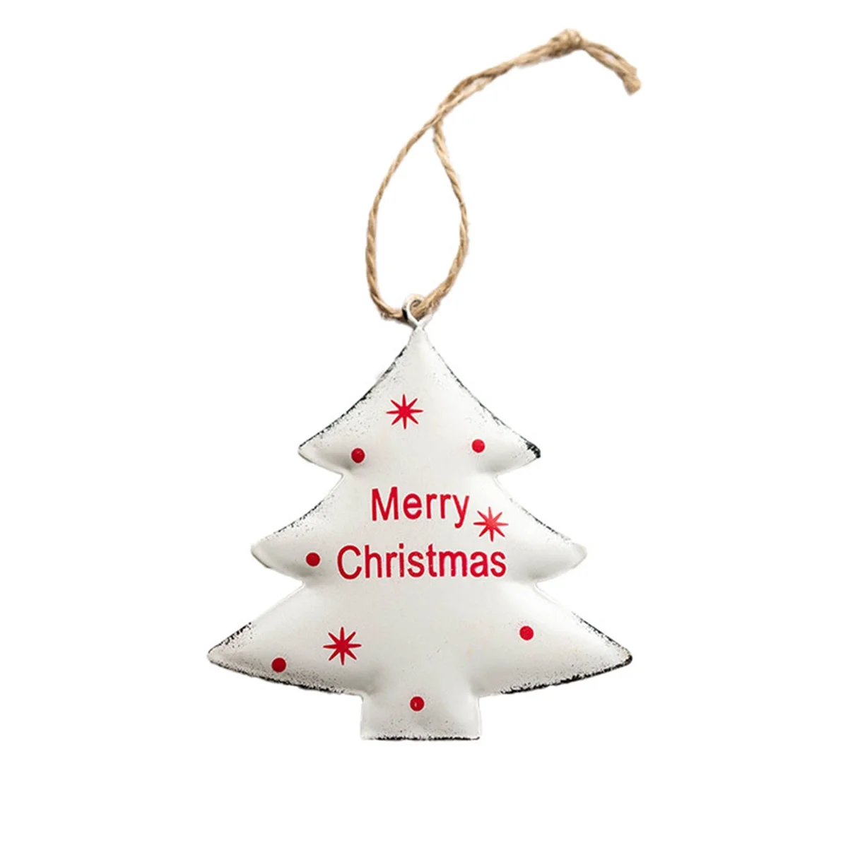 Wrought Iron Christmas Tree Pendant Star Bell Christmas Home Decoration Pendant D