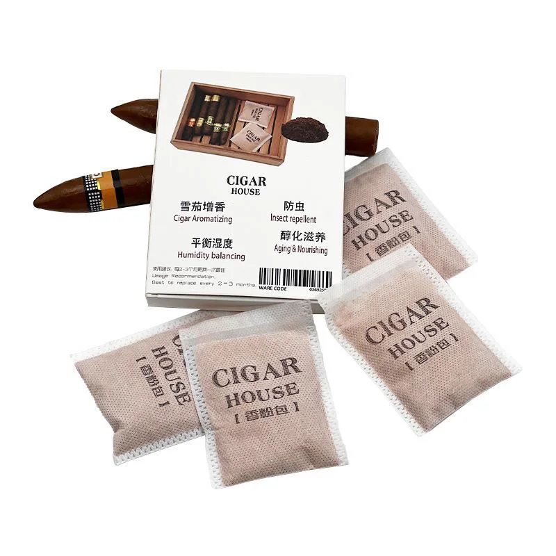 Cigar Humidity Pack，Cedar Wood Scent Pouch for Cigars, Aging, Maintenance & Insect Repellent，Cigar Humidor Accessories