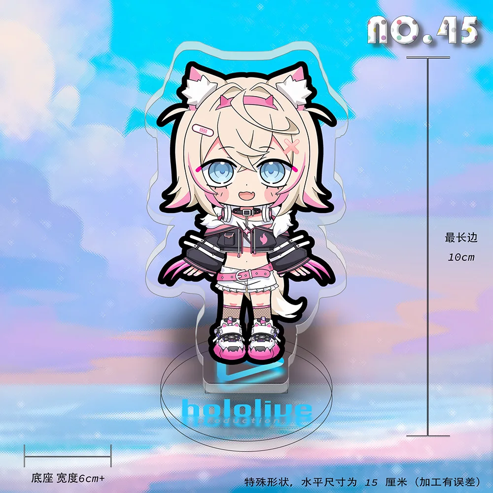 Hot Anime Hololive Figures Ninomae Ina'nis Gawr Gura La+ Darknesss Cosplay Acrylic Stand Model Fans Christmas Gifts 10cm