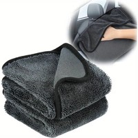 1pc Ultra-Absorbent Microfiber Cleaning Cloth - Soft, Durable & Quick-Dry Towel for Cars, Home, and Bathroom Use