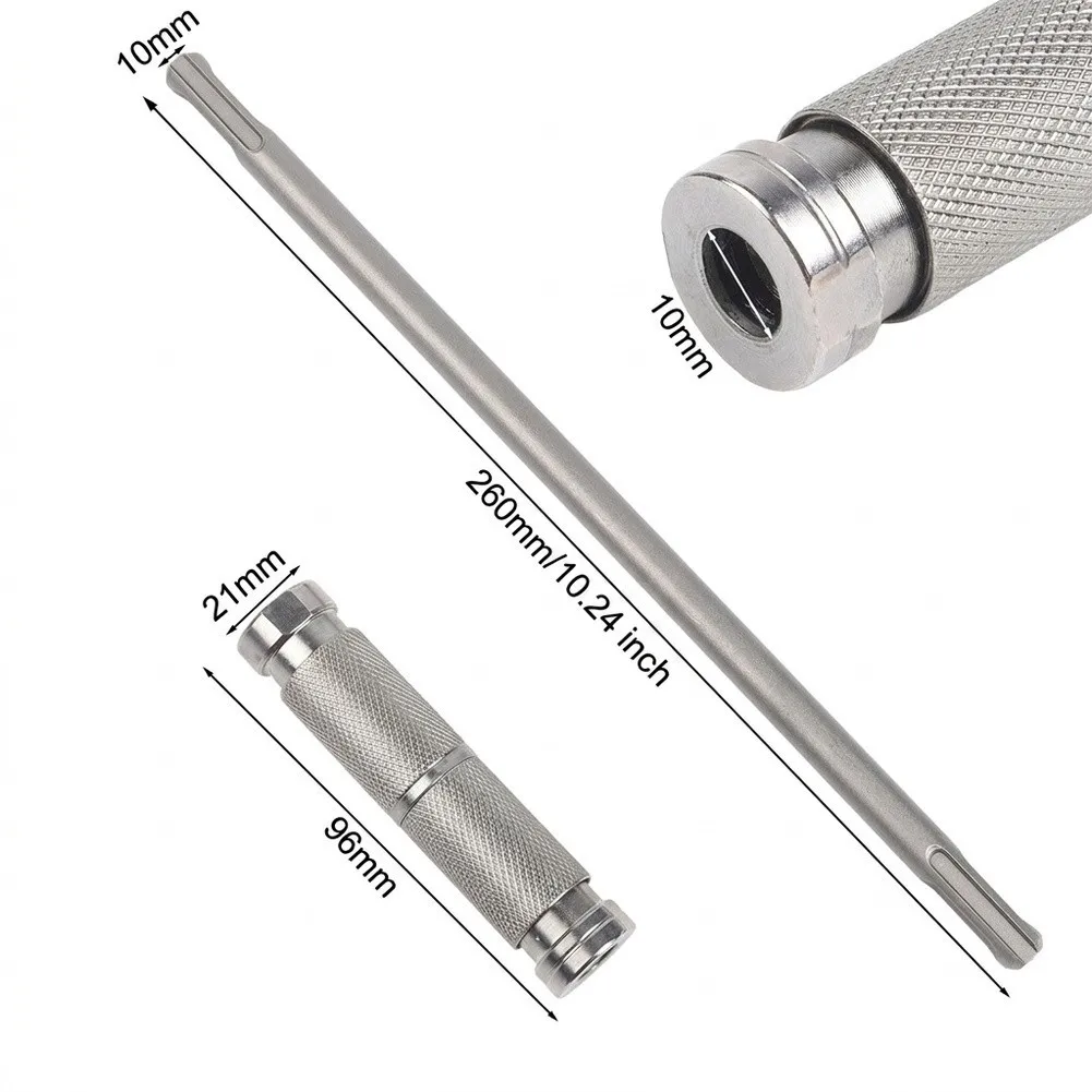 26cm SDS Plus Verlängerungsstange mit Schnellwechseladapter für Bohrhammer, Schaft aus hochlegiertem Kohlenstoffstahl – Detail 14