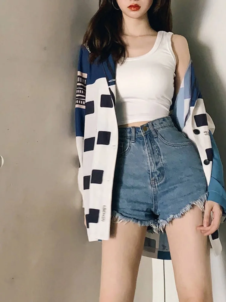 White Knitted Round Neck Women T-shirt Sexy Sleeveless Camisole Crop Top Woman Tight Stretch Tank Top Ladies Tee Top Streetwear