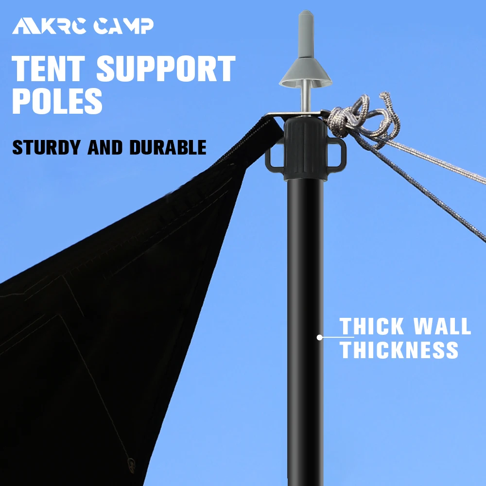 2.3M Adjustable Tent Support Rod Beach Shelter Tarp Awning Pole Aluminum Alloy Tent Pole Accessories For Camping Tent