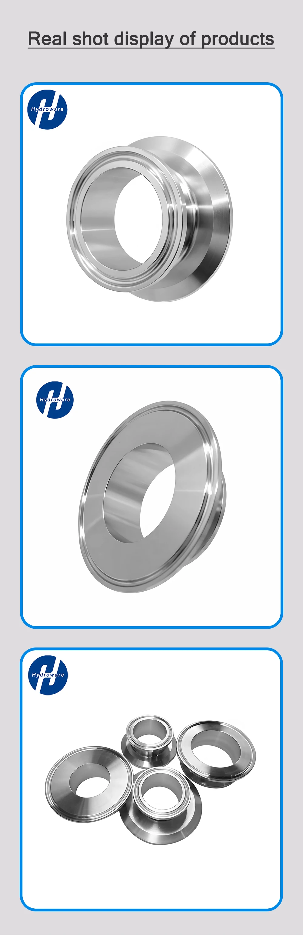 1,5 " 2 " 2,5 " 3 " 4 " SS304 Sanitär-Tri-Clamp-Reduzier-Endkappenflansch OD 50,5mm 64mm 77,5mm 119mm Ferrule Homebrew Rohrverschraubung – Detail 3