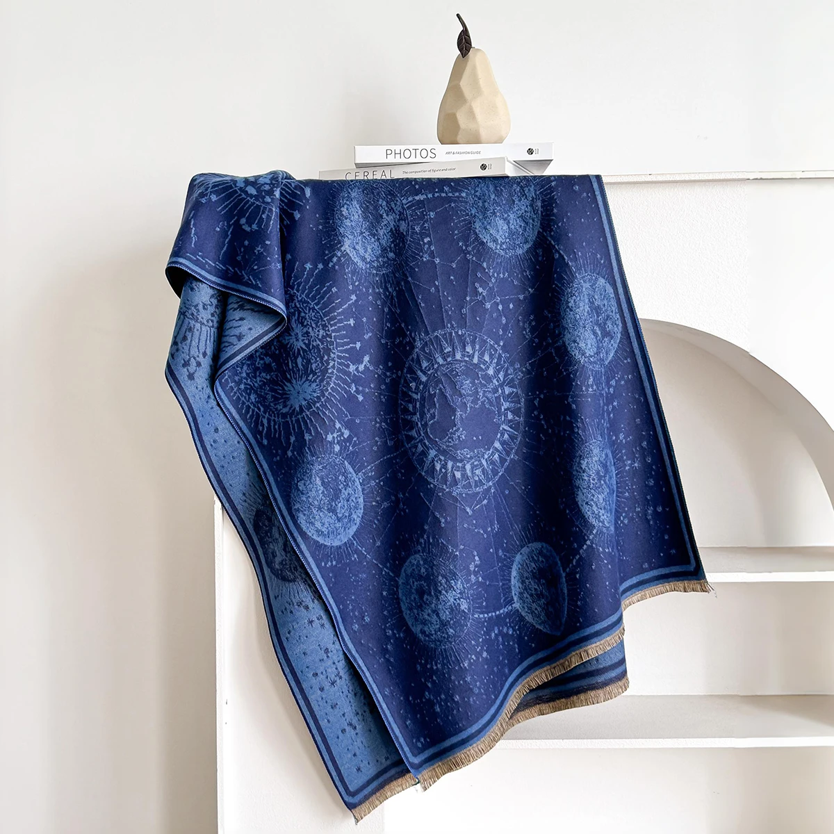 Elegante Damen-Jacquard-Pashmina-Kaschmirschals für den Winter, dicker, warmer, zweiseitiger Schal, kältebeständiger und winddichter Deckenschal – Detail 1
