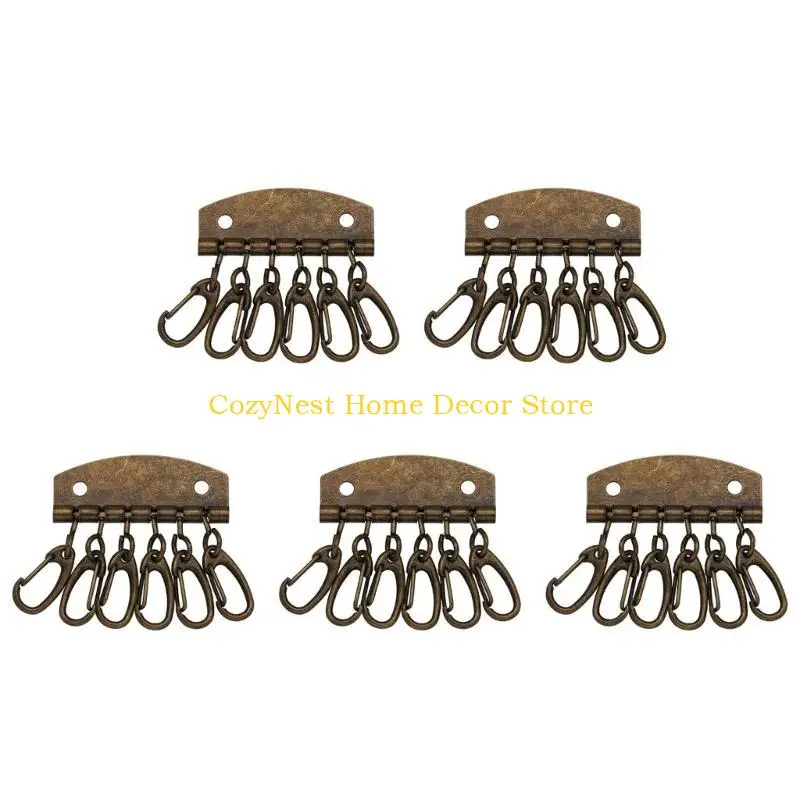 

92MF 5 шт./компл. металлические держатели для ключей Органайзеры для ключей с карабином 4/6