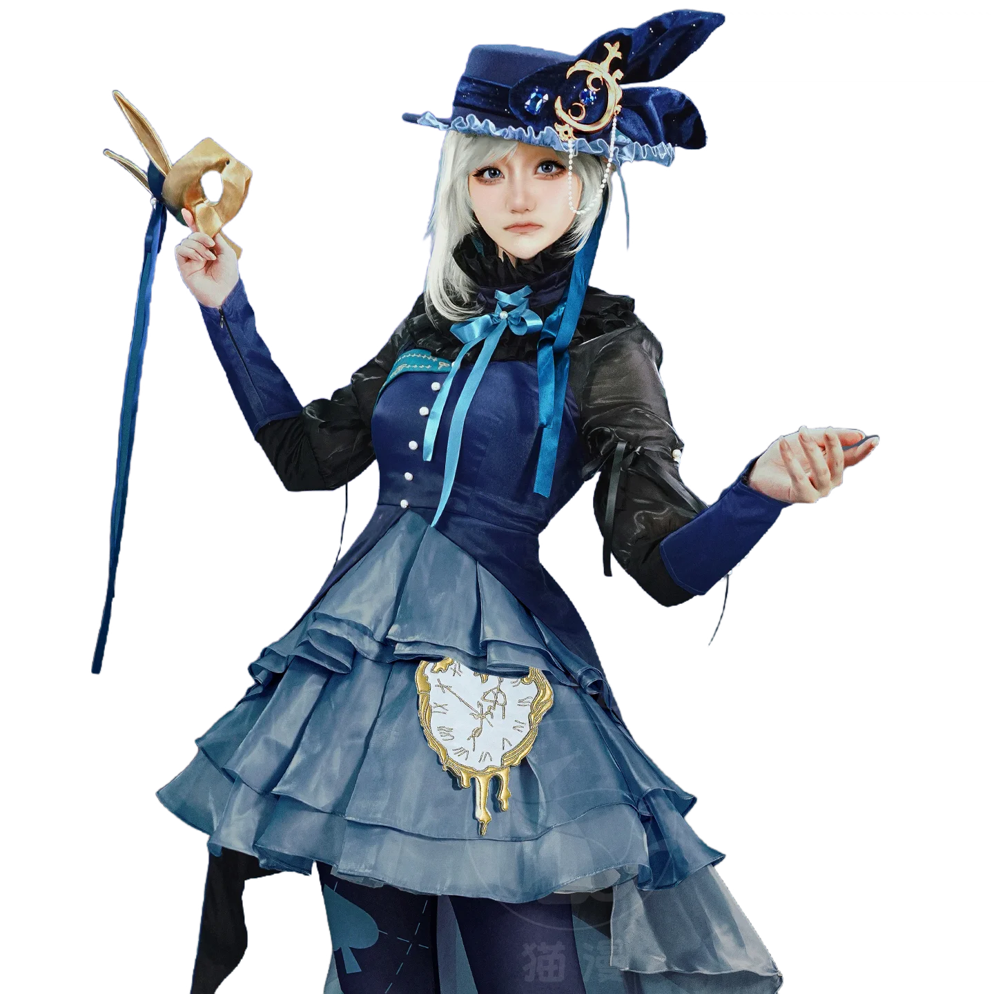 {Hemera}Game Reverse:1999 Vertin Long-eared Watchmaker Blue Lolita Dress Wig Accessories Full Set Halloween Party Women Outfit