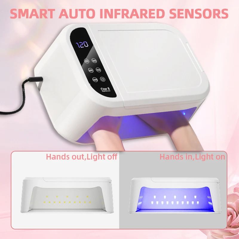 NEW 69LEDS UV LED Nail Lamp For Fast Drying Gel Nails Polish 300W Professional Gel Polish Drying Lamps With Timer Auto Sensor