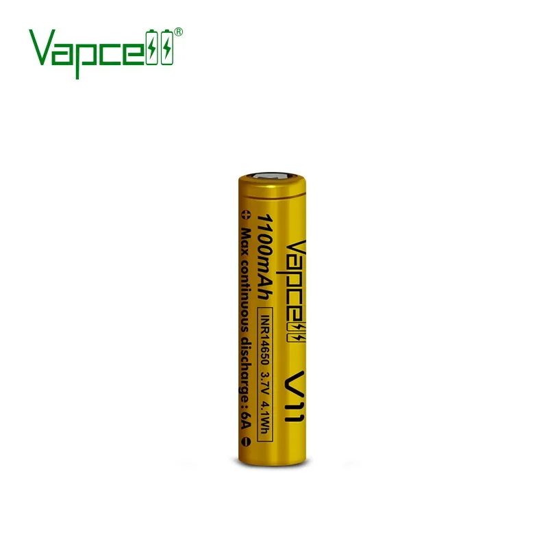 1-10 قطعة بطارية Vapcell V11 14650 الأصلية سعة 1100 مللي أمبير في الساعة 6A 3.7 فولت بطارية ليثيوم مسطحة بطارية ليثيوم قابلة للشحن خلية ليثيوم أيون