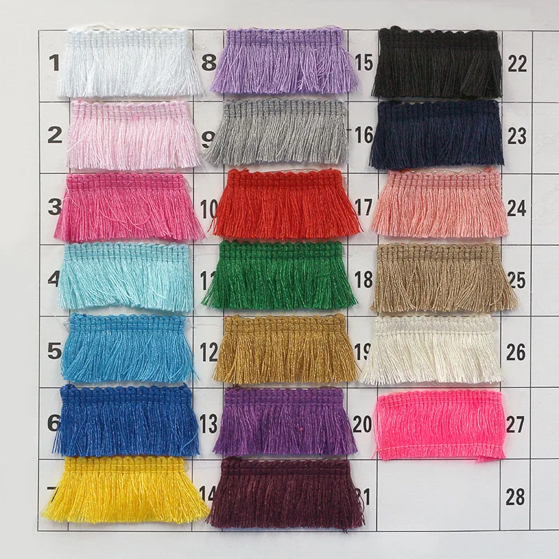 1m Thicken Tassel Trims 2.5cm Wide Polyester Curtain/Pillow Trim Earring/Bag Clothing Decorative  Lace Fringe Sewing