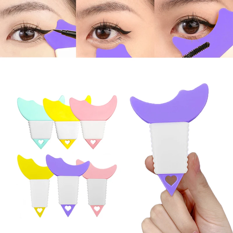 Multifunctional Reusable Eye Stencils Eye Makeup Aid Tool Eyelash Eyeshadow Eyeliner Applicator Guide Tool