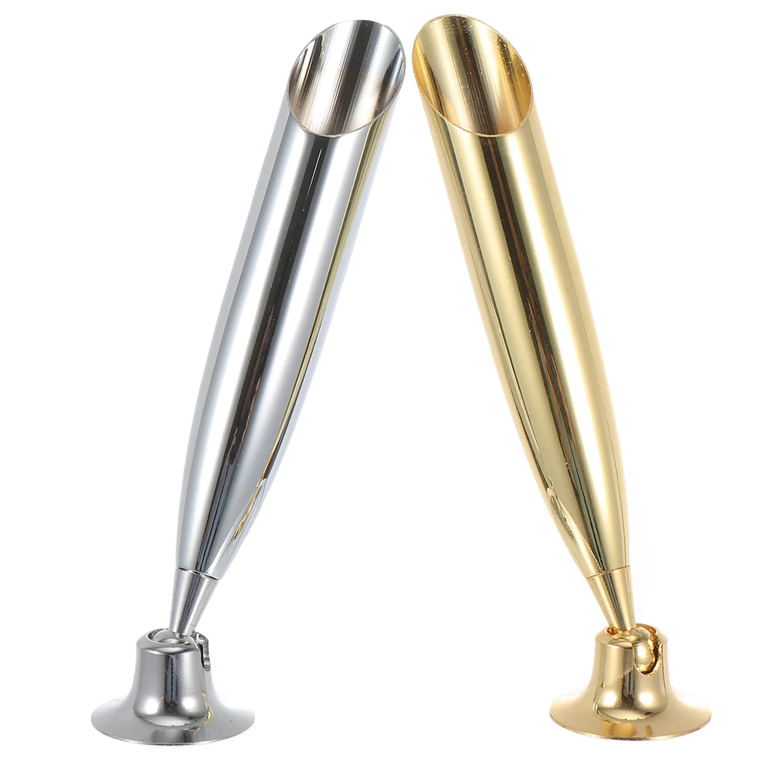 2pcs Fixed Socket Metal Holder For Quill-Pen Fountain Storage Rack Desktop Organizer Stand Pen Container Ink Pen Stand Pencil