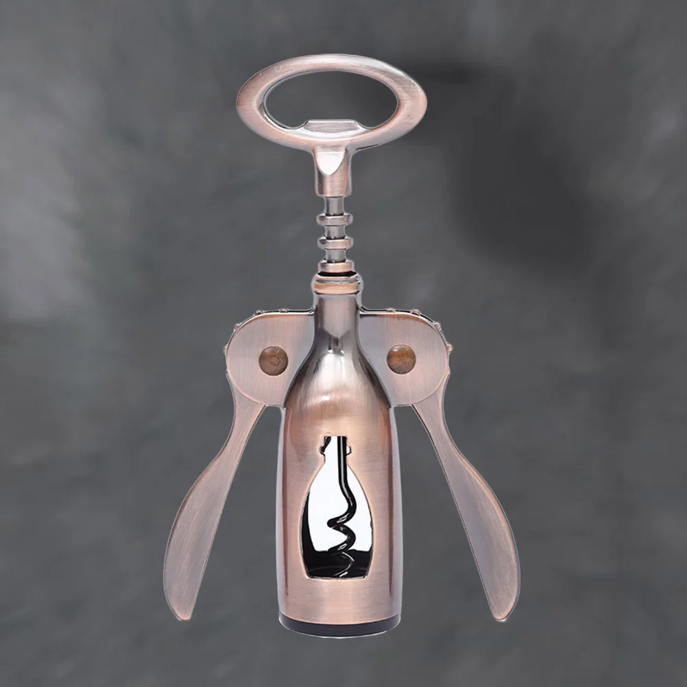 

Multifunctional 2 in 1 Bottle Opener Wing-Style Corkscrew Simple Practical Bottle Opener (Bronze)
