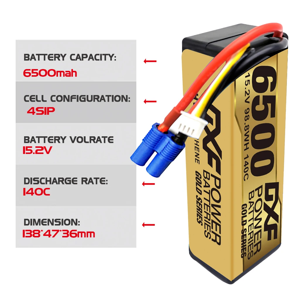 2PCS DXF Lipo 4S 14.8V 15.2V Battery 10000mah 9200mah 8400mah 8000mah 7000mah 6500mah 6200ma 5200mah Racing Serie With XT90 EC5