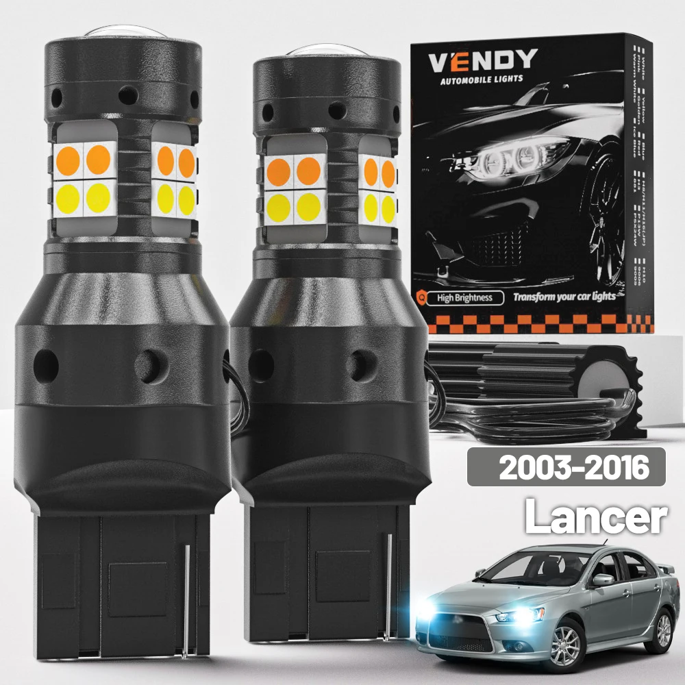 

2 шт. для Mitsubishi Lancer 7 8 2003-2016 двухрежимный светодиодный указатель поворота + дневные ходовые огни DRL 2010 2011 2013 аксессуары Canbus