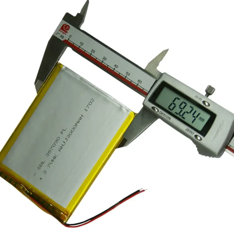 بطارية ليثيوم بوليمر 3.7 فولت عامة 3000 مللي أمبير في الساعة بسعة كبيرة 357090   بطارية كمبيوتر لوحي مدمجة بسبعة بوصات