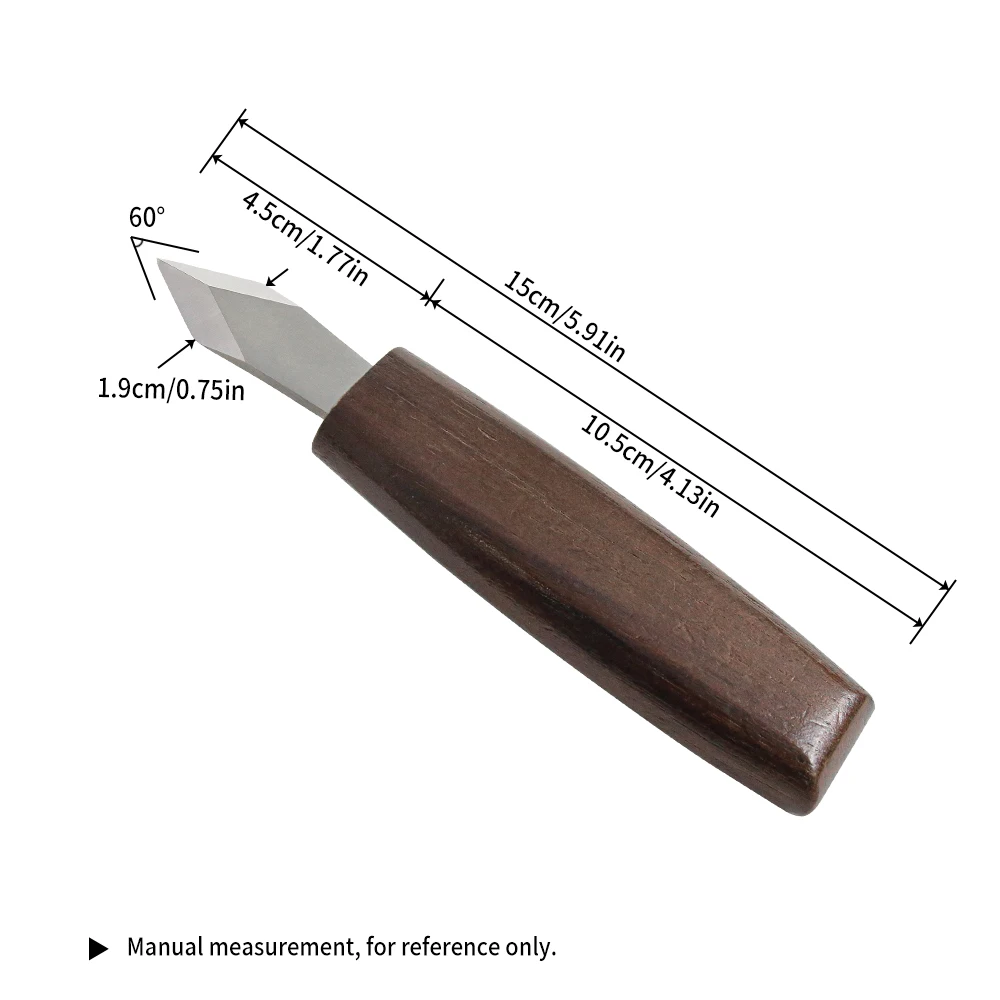 Marking Knife Double Bevel Striking Knife With CR-V Sharp Blade Wooden Handle For Woodworking Carving And Marking image 6