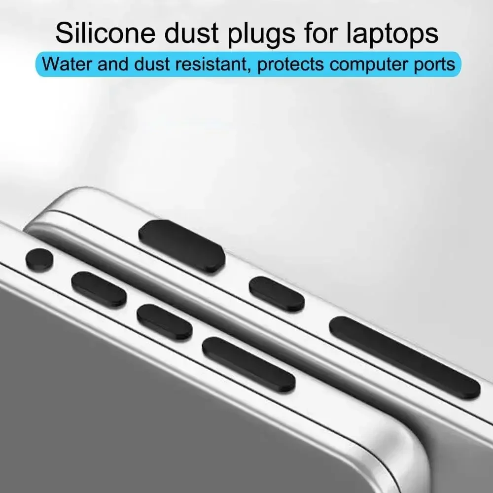 Anti Dust Plugs Port Covers for 2023-2016MacBook Air 15 13 M2 M1 A2941 A2681 A2179 MacBook Pro 14 A2779 A2289 M3 M4 Pro 13/15/16