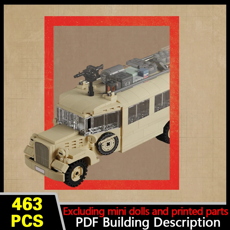 Troop Transport Truck Model MOC Building Bricks War Equipment Modular Technology Gifts Holiday Assemble Children Toys Suit