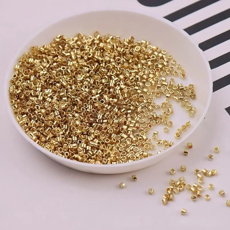 Gold and Silver Color 2x3mm 500pcs Crystal Glass Spacer beads,Czech Seed Beads For Jewelry Handmade DIY BLGZ0001X