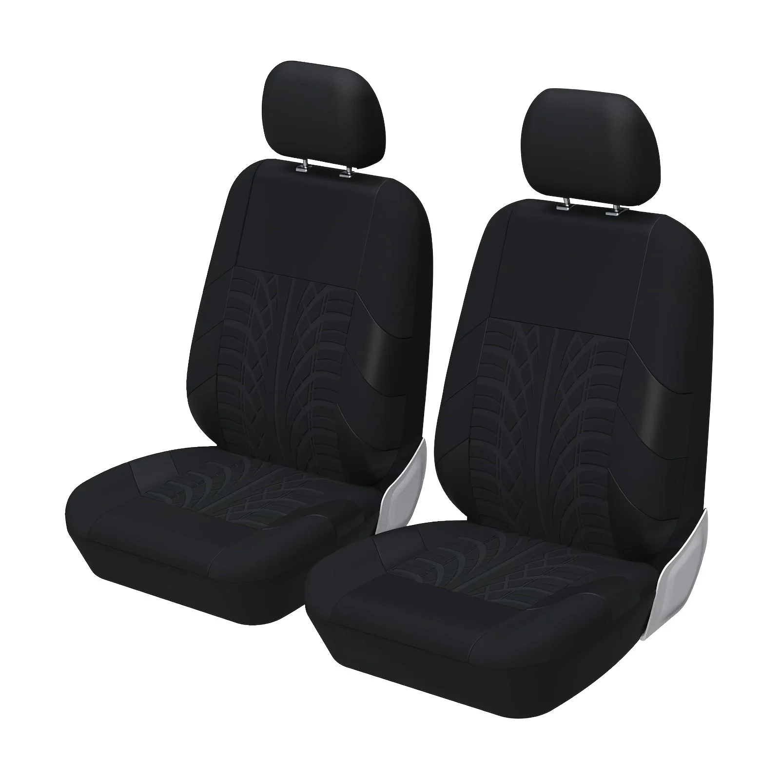 2 Front Car Seat Covers Polyester For Car Universal Cloth SUV Sedan Van Automotive Interior Covers