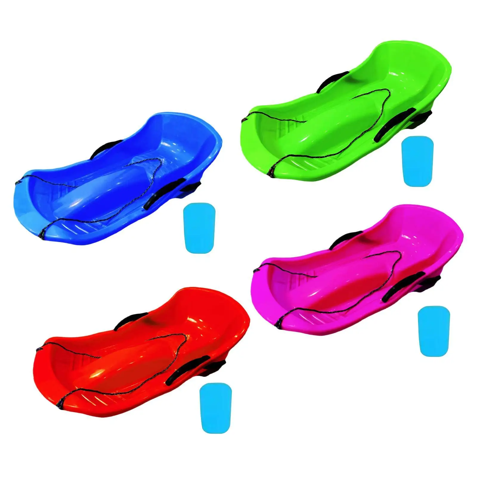 

Toboggan Snow Sled Classic for 2 Sledders Thickened Heavy Duty Grass Sled