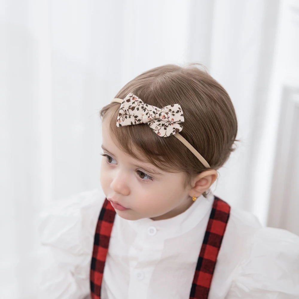 

5pcs/set Bow Hair Band Baby Girl Elastic Headband Cute Newborn Hair Bands for Children Thin Nylon Headbands Kid Hair Accessories