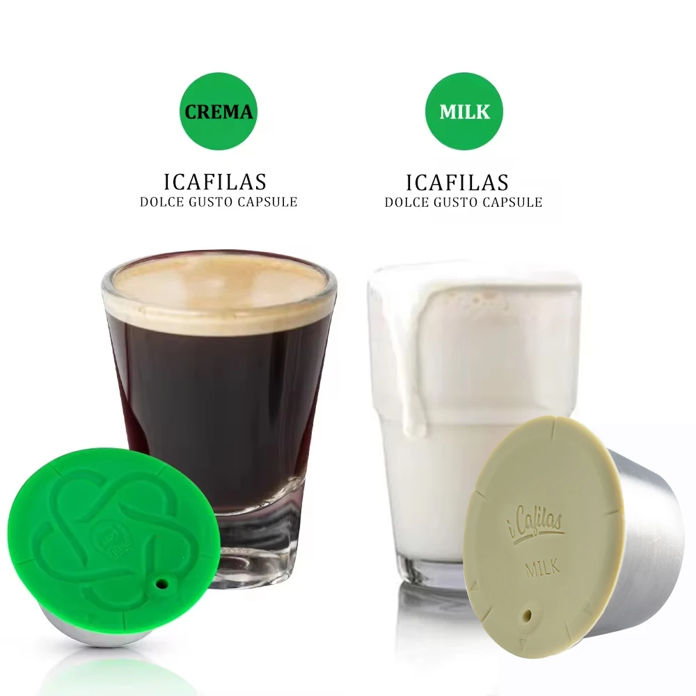 Reusable coffee Capsule Stainles Steel for Dolce Gusto Refillable Pods Espresso Capsule Filter Milk Foam Filter Cartridge