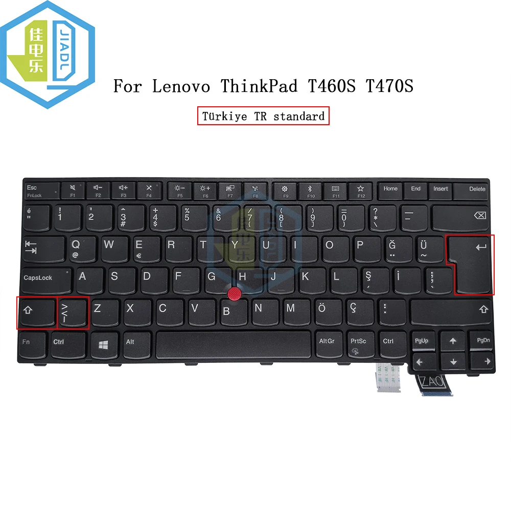 Turkey Turkish Keyboard Backlight For Lenovo ThinkPad T460S T470S Backlit Trackpoint Keyboards With Frame New SN20L82034 01EN669