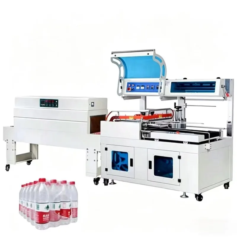 Automatic One Step Shrink Film Wrapping Machine for Carton Box Plastic Bottle Water Shrink Tunnel Packaging Machine
