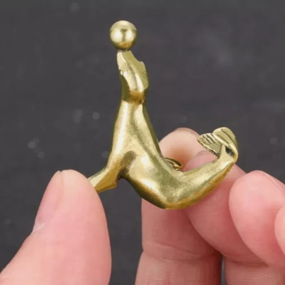Picture 4: Solid Brass Sea Lion Figurine Small Statue Home Ornament Figurines Collectibles