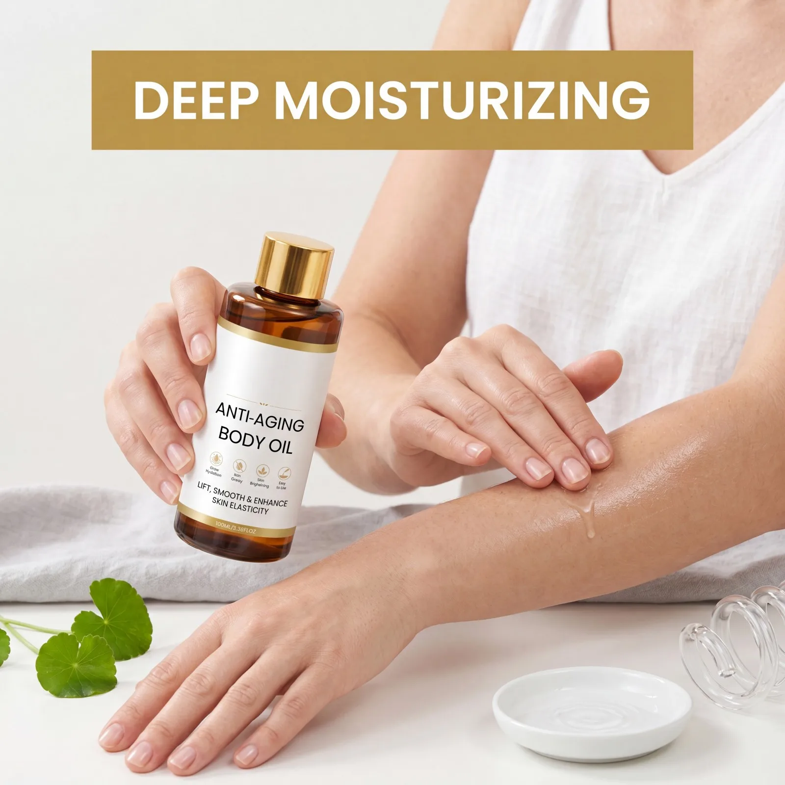 Firming Body Oil Nourishing Skin Hydrating Collagen Centella Hyaluronic Acid Lift Smooth Non Greasy Daily Care 100ml