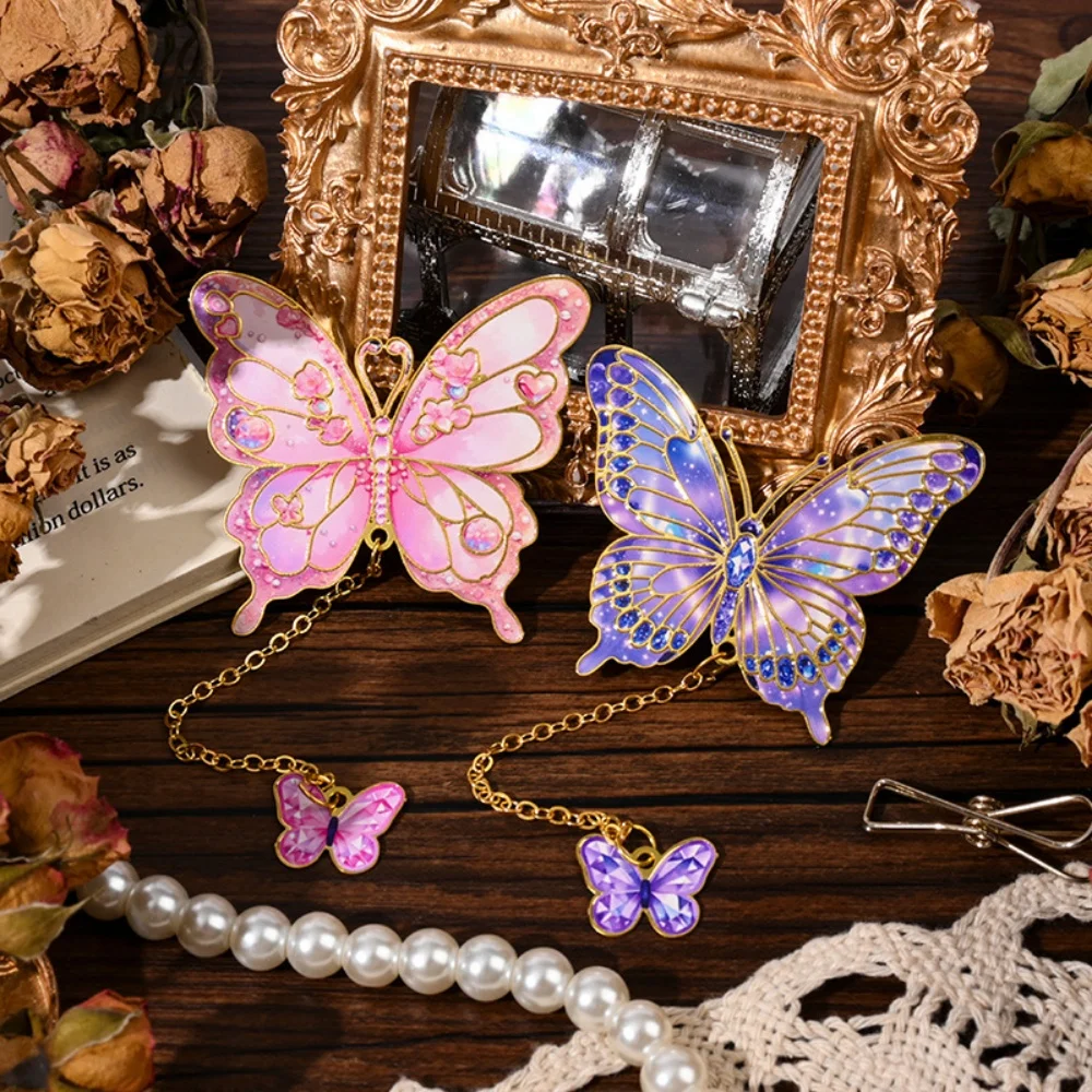 Marcador de metal de mariposa retro con estilo exquisito y sofisticado, mezclan un toque fresco y artístico para el libro de lectura