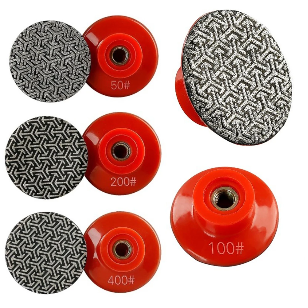 1pc 50mm Electroplated Polishing Pad M10 Thread Grinding Wheel Sanding Disc Tile Concrete Stone Polishing Grinder Parts