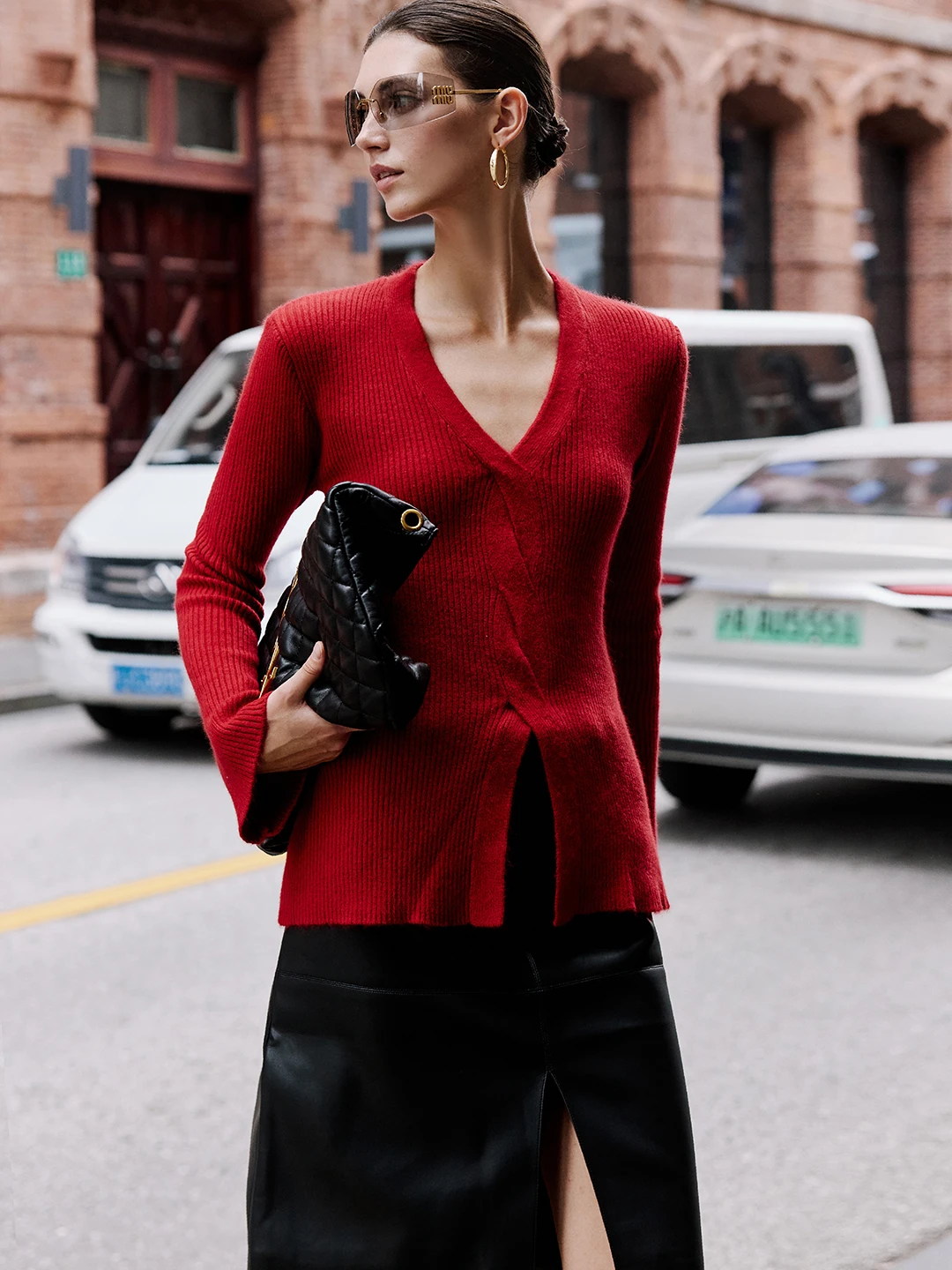 

Luna7xi Women's Long Sve Wool Knitted Sweater Slim Fit Comfortable Sle Commute Faion Spring Autumn Inner Wear Top