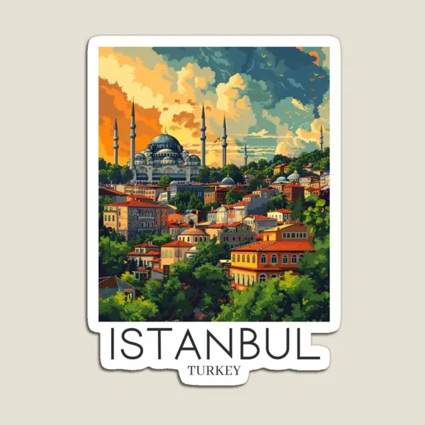 اسطنبول تركيا المغناطيس مضحك الاطفال الطفل ملصقات ديكور للثلاجة المنظم حامل ملون لطيف الثلاجة المغناطيسية الأطفال #1