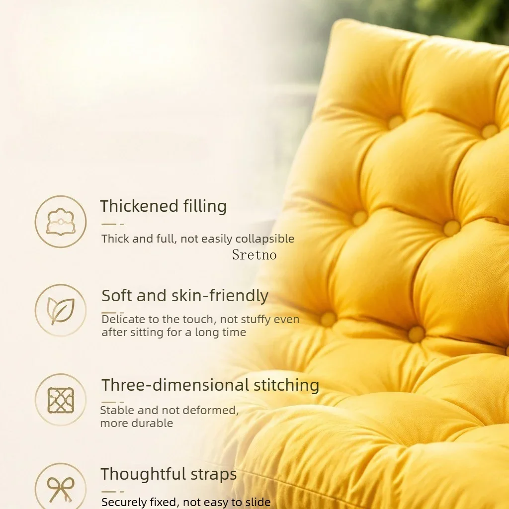 Thick Soft Lounge Chair Cushion 100x100cm, Sofa & Tatami Back Cushion, Patio Bench Mat, Hanging Egg Swing Lumbar Support Pad