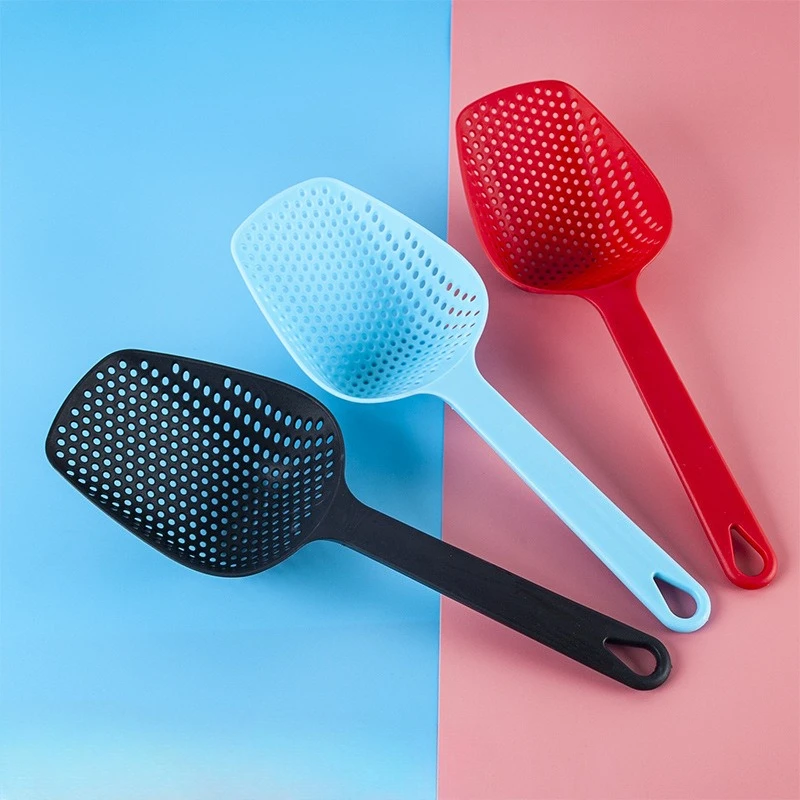 1PC Essential Winter Tool: Heavy-Duty Mesh Ice Scoop & Strainer Plastic Ice Scoop with Strainer
